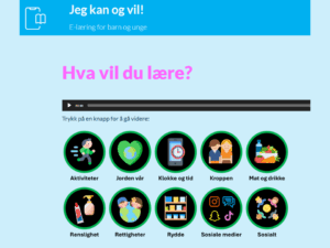 Hjemmeside av barnas e-læring